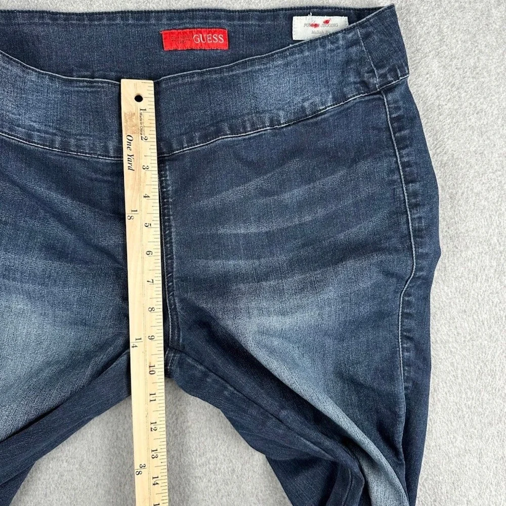 Guess Womens Pull On Jeggings Maliah Fit Dark Wash Form Stretch Pants Large 12 - Picture 6 of 10